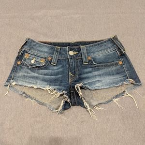 True Religion Joey Cut Off Shorts Jeans USA 27